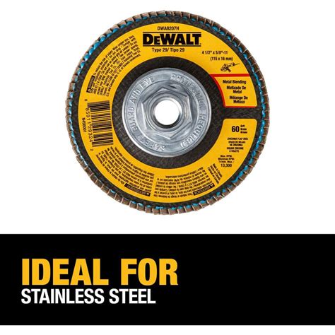 Dewalt Flap Disc Dia Hole Grit Zirconia Alumina