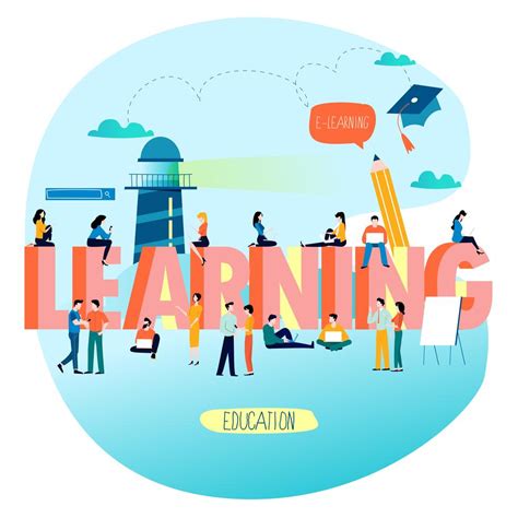 Education Online Training Courses Distance Education Flat Vector