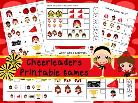 30 Printable Cheerleaders Preschool Learning Games | Made By Teachers