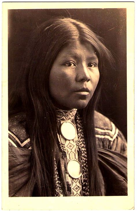 Apache Woman C1930 1940 Real Photo Postcard Edited C1930 1950