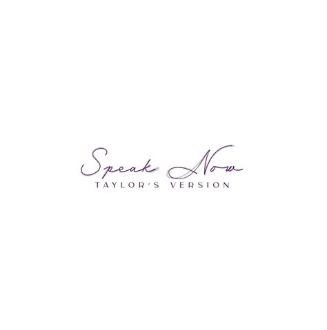 Speak Now Taylors Version Logo Png Etsy