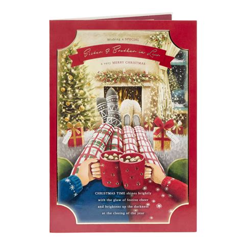 Buy Sister And Brother In Law Cosy Night Christmas Card For Gbp 1 99 Card Factory Uk