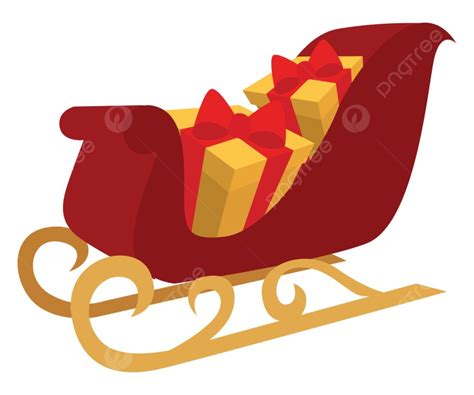 Santa Claus Sleigh Clipart Hd PNG Santas Sleigh Illustration