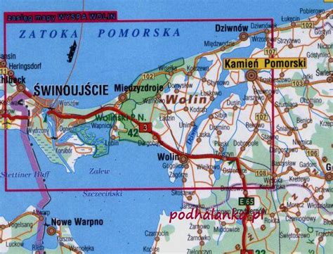 Wyspa Wolin Mapa Turystyczna