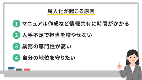 属人化を解消し、標準化を行う方法とは？属人化が起こる原因やデメリット、標準化のための4ステップを紹介