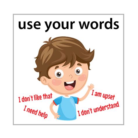 Use Your Words Boy Mission Magnets Visual Routine System