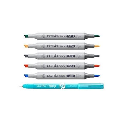 Hatsune Miku Vocaloid Copic Ciao 5 Colors Set Markers Set Multiliner