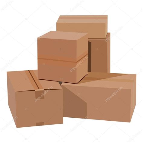 Pile Of Cardboard Boxes — Stock Vector © Chubarov 93132486