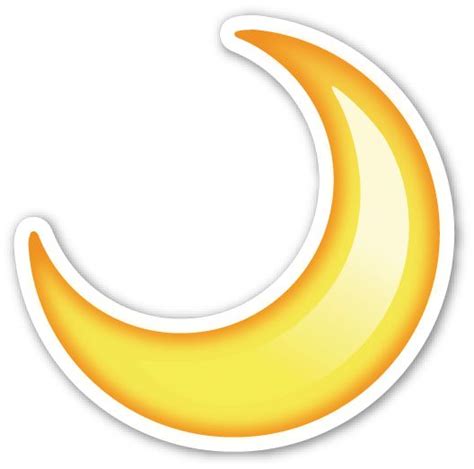 Crescent Moon Emoji Desain Stiker Stiker