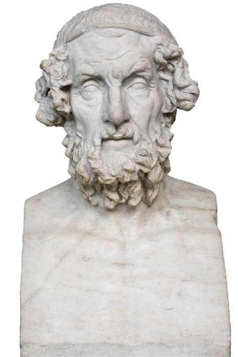 White Marble Statue Of The Greek Poet Homer Stock Image - Image: 11298271