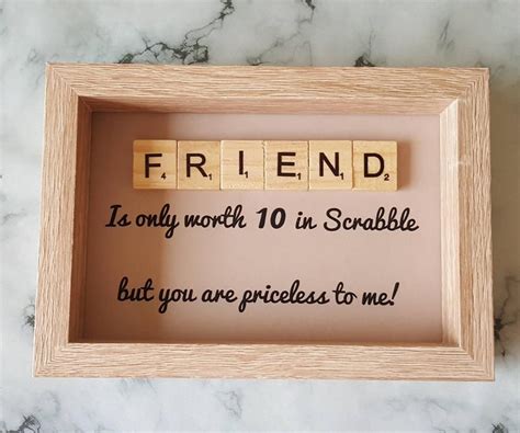 Friend Best Friend BFF Bestie Scrabble Art Picture Oak Etsy