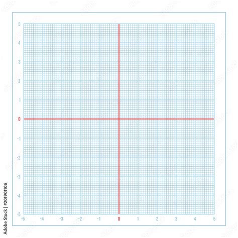 Vector Blue Metric Graph Paper With Coordinate Axis Mm Grid Accented