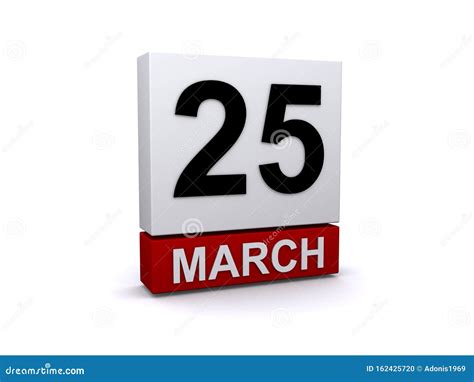 25 march calendar stock illustration. Illustration of buttons - 162425720