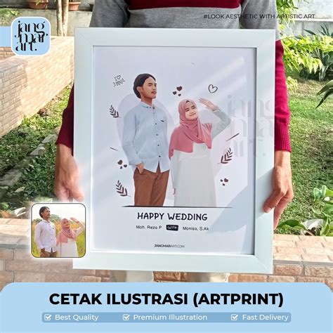 Jual Cetak Foto Ilustrasi Vektor Karikatur Bingkai 16rp40x60