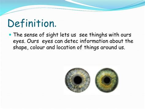 PPT - Sense of sight . PowerPoint Presentation, free download - ID:2793601