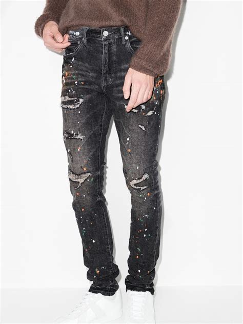 Leah Mid Rise Paint Splatter Skinny Jeans Atelier Yuwa Ciao Jp