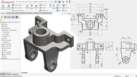 Solidworks Tutorial For Beginners Exercise 53 Youtube Solidworks