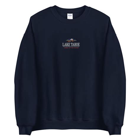 Lake Tahoe Sweatshirt Mountain Crewneck Embroidered Vintage Etsy