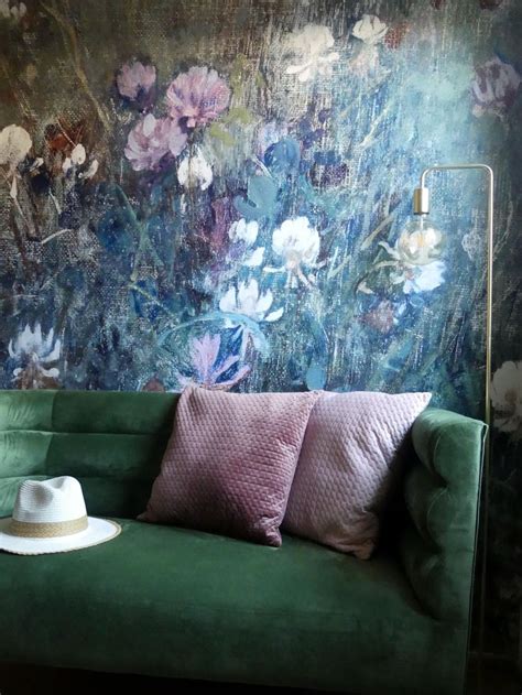 Bespoke Flowery Wall Mural Blooming Clover By Les Dominotiers