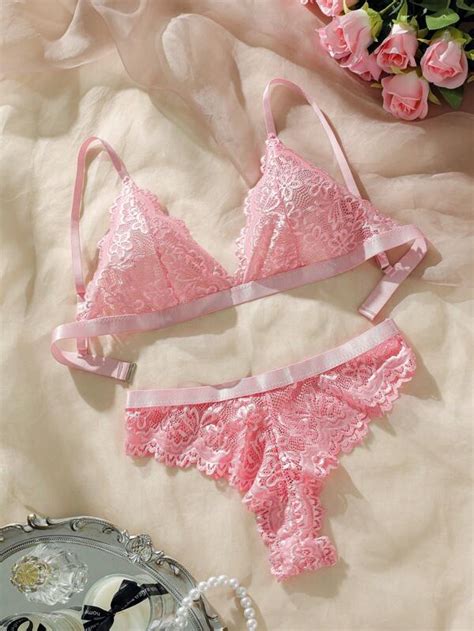 Floral Lace Lingerie Set Shein Usa