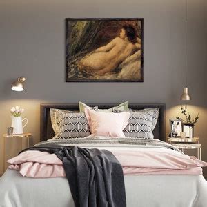 Nude Female Painting Naked Woman Art Sensual Figure Antique Nude Wall