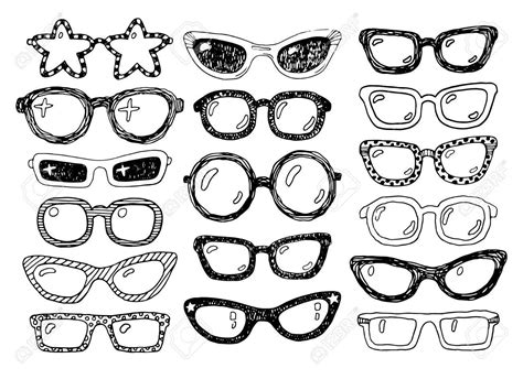 Hand Drawn Doodle Fashion Eyeglasses Set Stock Vector 50076005 How To Draw Hands Fashion