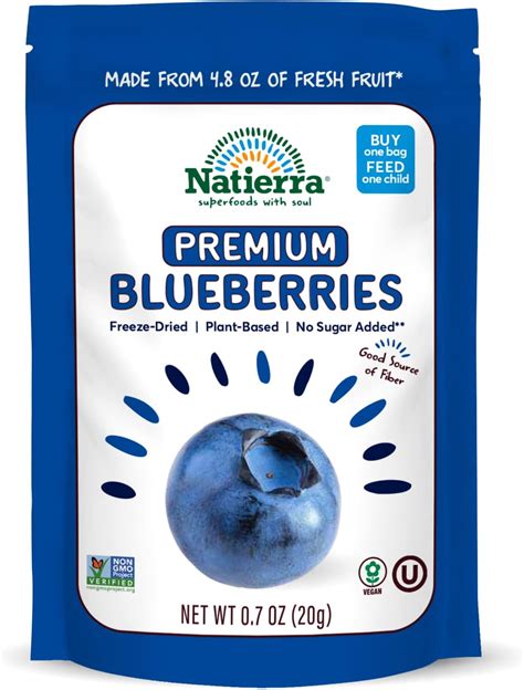 Amazon Natierra Premium Freeze Dried Blueberries Non Gmo Vegan