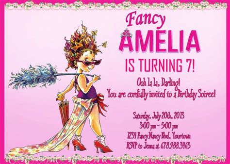 A Birthday Party Card With A Woman Dressed As A Princess Holding A