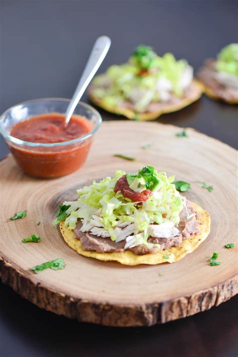 Tostadas With Best Ever Refried Beans Recipe Culinary Mamas