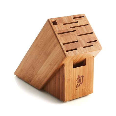 Shun 11 Slot Bamboo Knife Block Reviews Crate And Barrel Canada