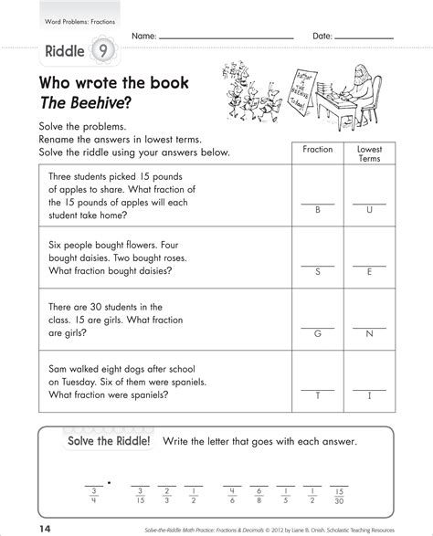 Fractions Worksheets Grade 3 Word Problems