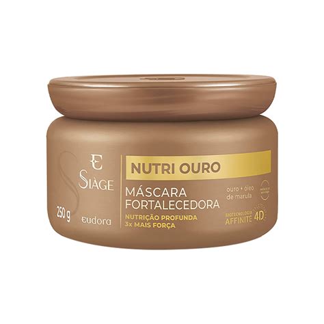 MÁSCARA DE TRATAMENTO EUDORA SIÀGE NUTRI OURO POTE 250G GTIN EAN UPC