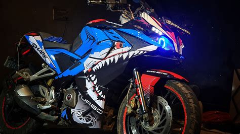 Buy Bajaj Pulsar Rs 200 Shark Design Full Body Wrap Decal Sticker Kit Online ₹2899 From