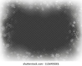 Abstract Christmas Frame Overlay Effect Snowflakes Stock Vector (Royalty Free) 1136905001 ...