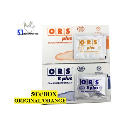 BOX ORS Plus Oral Rehydration Salt Orange Or Original 50 S Box