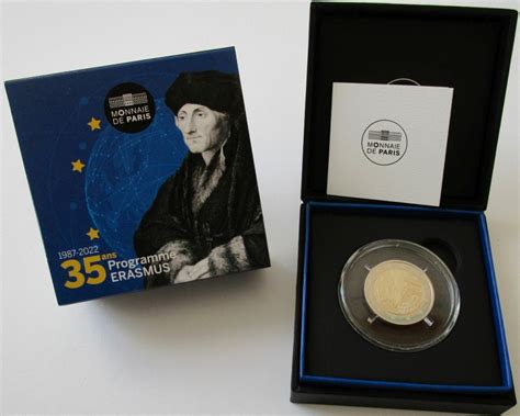 France 2 Euro 2022 35 Years Erasmus Programme Proof Mago Muenzen 39 00