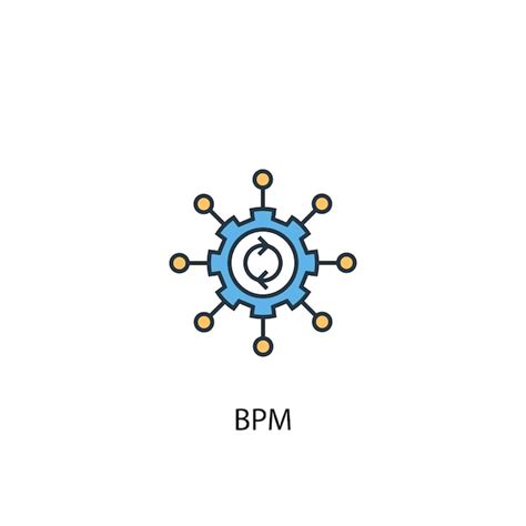 Premium Vector Bpm Concept 2 Colored Line Icon Simple Yellow And