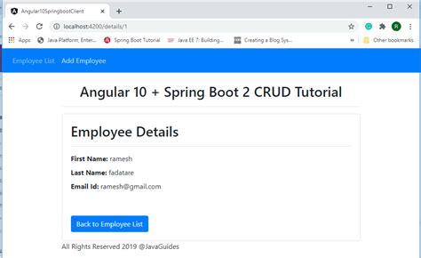 Angular Spring Boot MySQL CRUD Tutorial Part 5 Running Angular