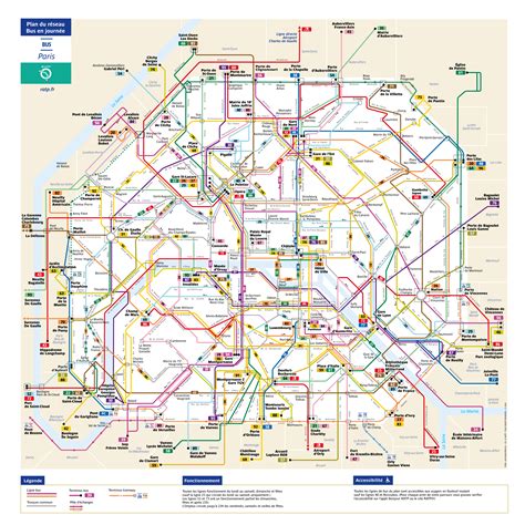 Des Bus Map Of Paris And The Le De France Region Ratp