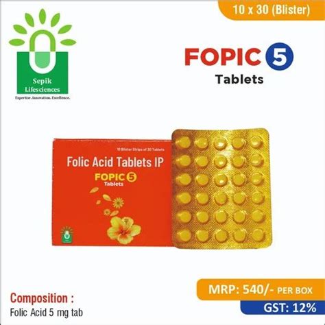 Fopic Mg Folic Acid Tablets Ip At Rs Per Box Folic Acid