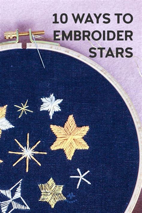 Ways To Embroider Stars With Free Pattern