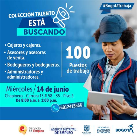 Ofertas de empleo en Bogotá hoy 14 de junio de 2023 Chapinero Engativá