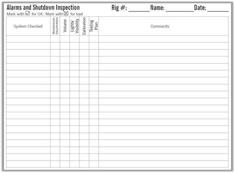 35 Inspection Forms For Rig Check Rogtec