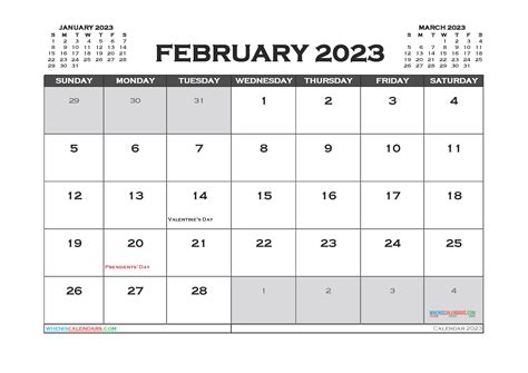 Print Calendar February 2023 Get Calendar 2023 Update