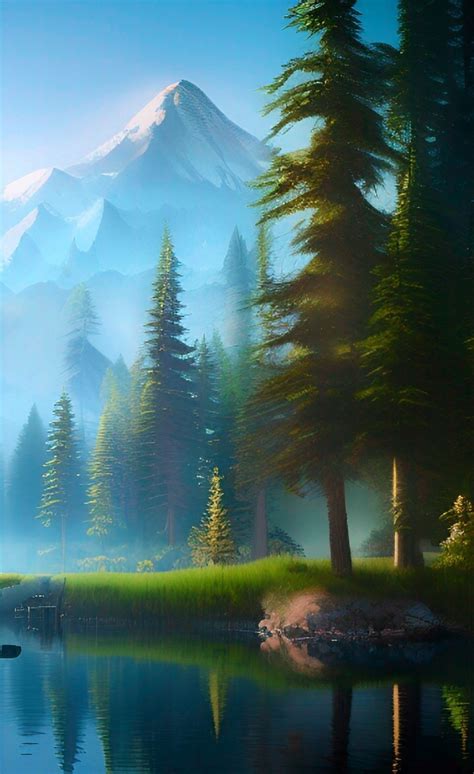 Artificial Intelligence Illustrates Bob Ross Art Inspiration Wallpaper