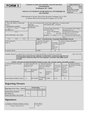 Fillable Online Ownership Submission Tecogen Inc Fax Email Print