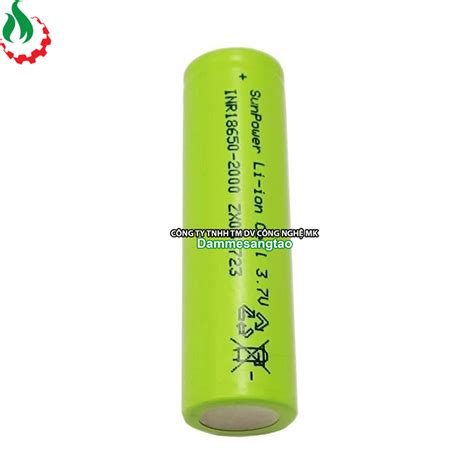 Cell pin 18650 SunPower Li ion 3 7V 2000mAh 10C Xả 20A