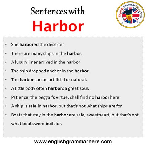 Sentences With Harbor Harbor In A Sentence In English Sentences For