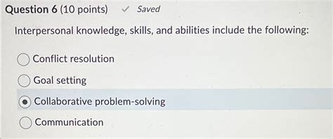 Solved Question 6 10 Points SavedInterpersonal Chegg