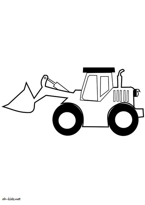 Coloriage Bulldozer Pelle M Canique Transport Dessin